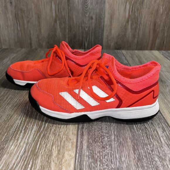Scarpe Adidas Ubersonic 4 Allcourt Red White Youth Size 2 HP9698 Sneaker Shoes - Picture 5 of 11